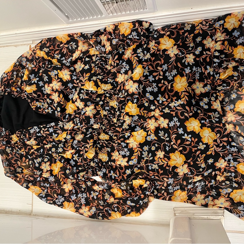 Old Navy Black and yellow Floral dress